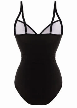 Belted Contrast Spaghetti Strap One Piece Swimwear -Rosewe Swimwear Store 1698049359978666758