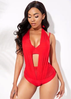 High Waisted Mesh Stitching Multi Wear Bikini Set -Rosewe Swimwear Store 258903 P 16107609873652