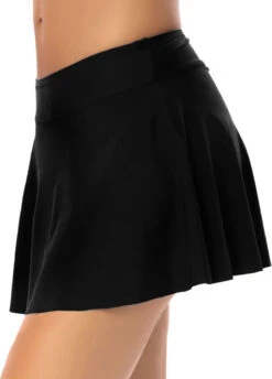 Solid High Waisted Swim Skirt -Rosewe Swimwear Store 267825 P 161779014006402