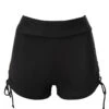 Drawstring Side Mid Waisted Black Swimwear Shorts -Rosewe Swimwear Store 288532 P 164187152159900