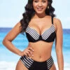 Mid Waist Spaghetti Strap Striped Bikini Set 2 Mid Waist Spaghetti Strap Striped Bikini Set -Rosewe Swimwear Store 288871 P 16371198826490