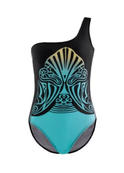 Black Tribal Print Wide Strap One Piece Swimwear 14 Black Tribal Print Wide Strap One Piece Swimwear -Rosewe Swimwear Store 292752 P 16970154624764