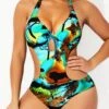 Animal Prints Halter Multi Color One Piece Swimwear 2 Animal Prints Halter Multi Color One Piece Swimwear -Rosewe Swimwear Store 293527 P 16460319317560