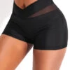 Mesh Mid Waisted Black Swim Shorts -Rosewe Swimwear Store 318517 P 16728332095420