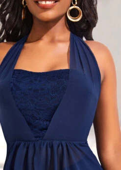 High Waisted Lace Navy Swimdress And Panty 13 High Waisted Lace Navy Swimdress And Panty -Rosewe Swimwear Store 318534 P 16718813977405