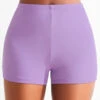 Mid Waisted Light Purple Swimwear Shorts 2 Mid Waisted Light Purple Swimwear Shorts -Rosewe Swimwear Store 319916 P 16833431124830