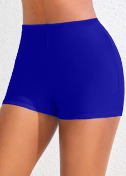 Mid Waisted Blue Swimwear Shorts -Rosewe Swimwear Store 319919 P 16739419712262