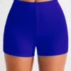 Mid Waisted Blue Swimwear Shorts 1 Mid Waisted Blue Swimwear Shorts -Rosewe Swimwear Store 319919 P 16739419714350