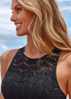 Cutout Back Lace Black Bikini Top-No Bottom -Rosewe Swimwear Store 320548 P 16752146852607