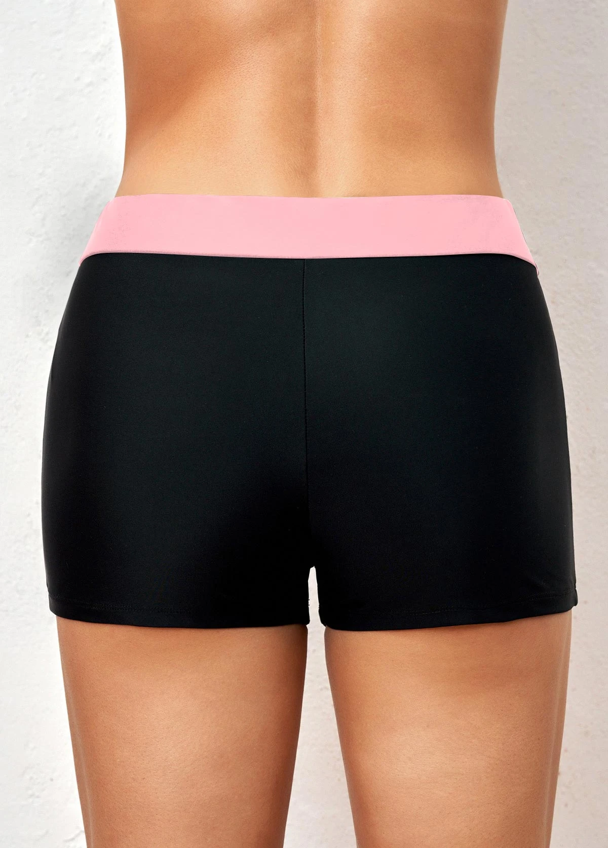 Mid Waisted Pink Contrast Swim Shorts 4 Mid Waisted Pink Contrast Swim Shorts - Image 2