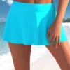 Mid Waisted Cyan High Stretch Pantskirt -Rosewe Swimwear Store 328042 P 1677581486021