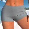 Mid Waisted Stretchy Dark Grey Swim Shorts -Rosewe Swimwear Store 328166 P 1677660219938