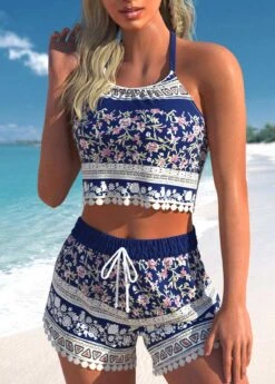 High Waisted Tribal Print Patchwork Bikini Set -Rosewe Swimwear Store 334242 P 1685005828786