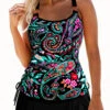 Mid Waisted Paisley Print Drawstring Tankini Set -Rosewe Swimwear Store 337244 P 1687933479742